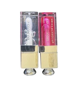 Meike Glamour Lip Glow Oil - Pink and Silver Shine